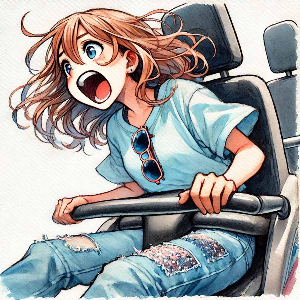 絶叫する中学生女子