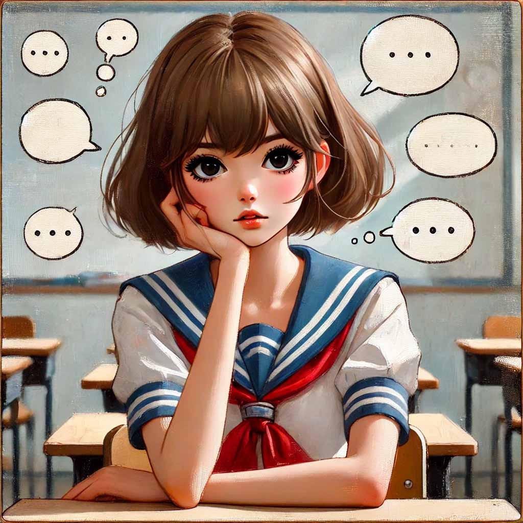 色々考えている女の子