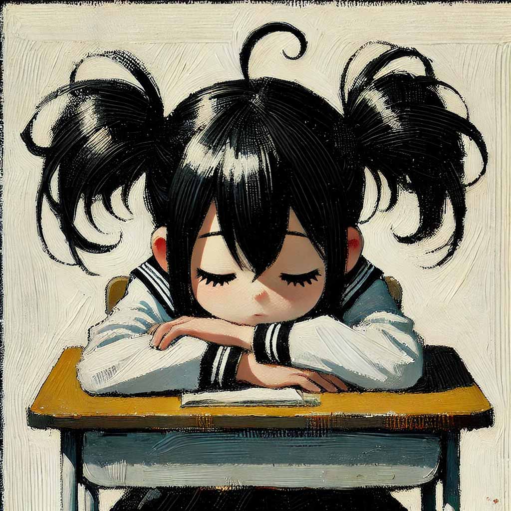 授業中寝ている生徒
