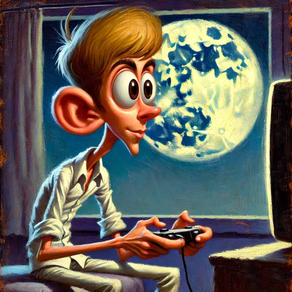 ゲームに夢中