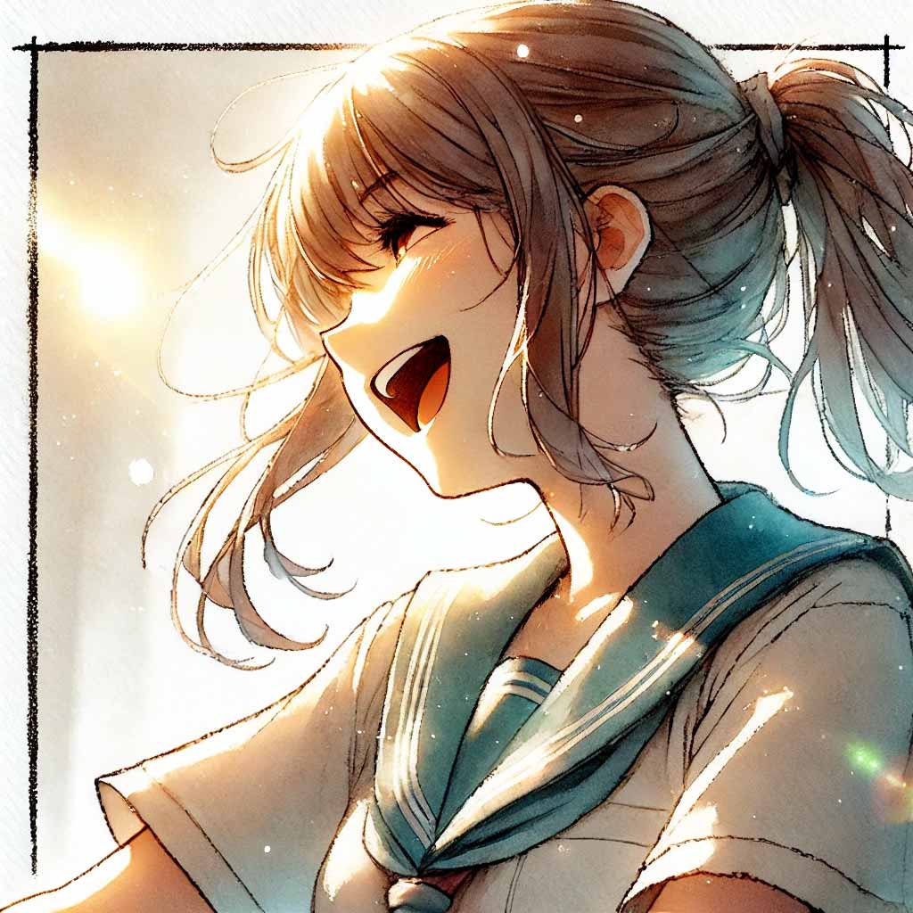 キラキラしている中学生女子