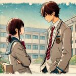 告白している中学生