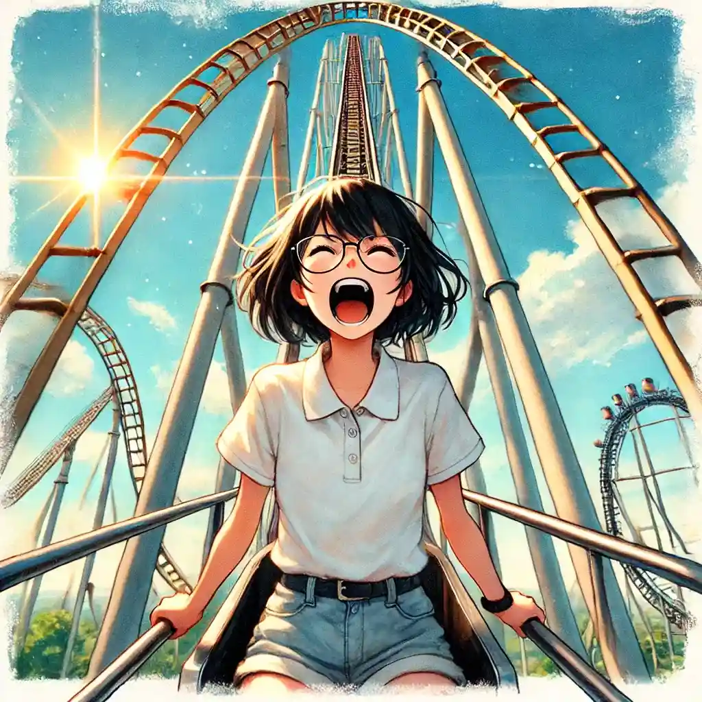 絶叫している女の子