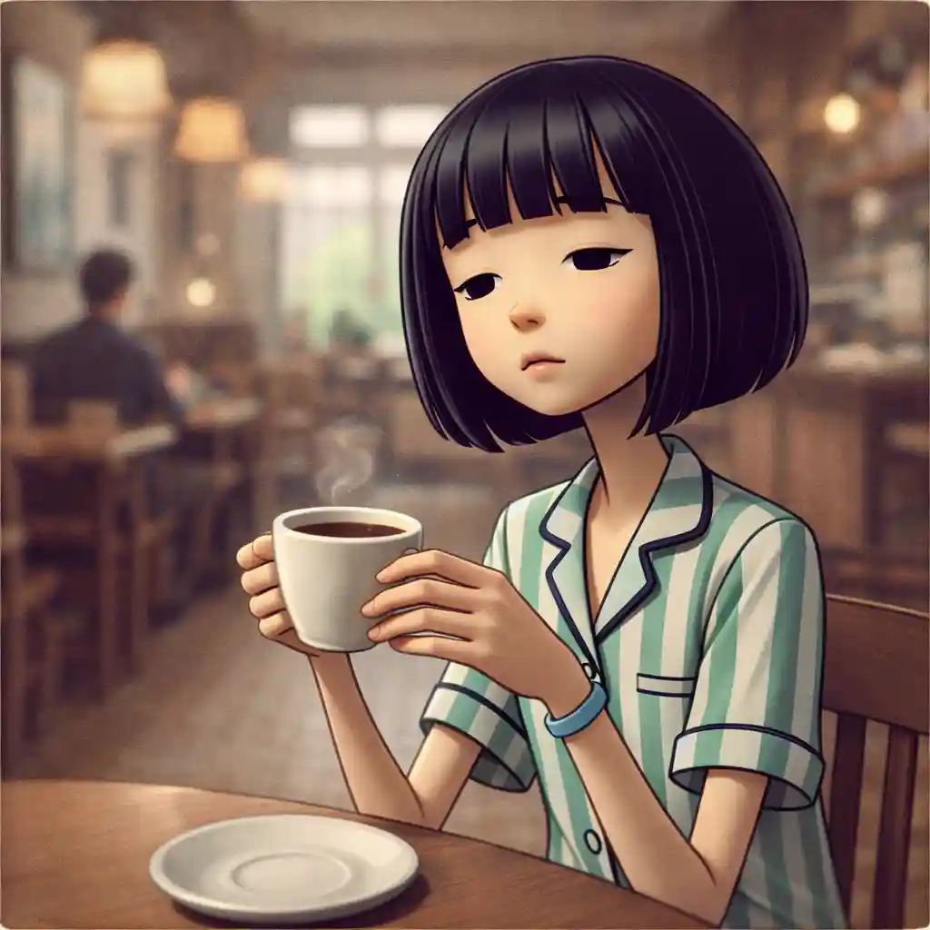 サボってカフェ　中学生女子