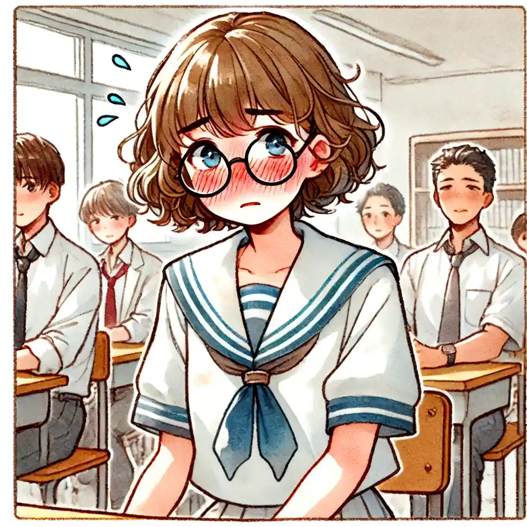 お腹が鳴って恥ずかしい中学生女子