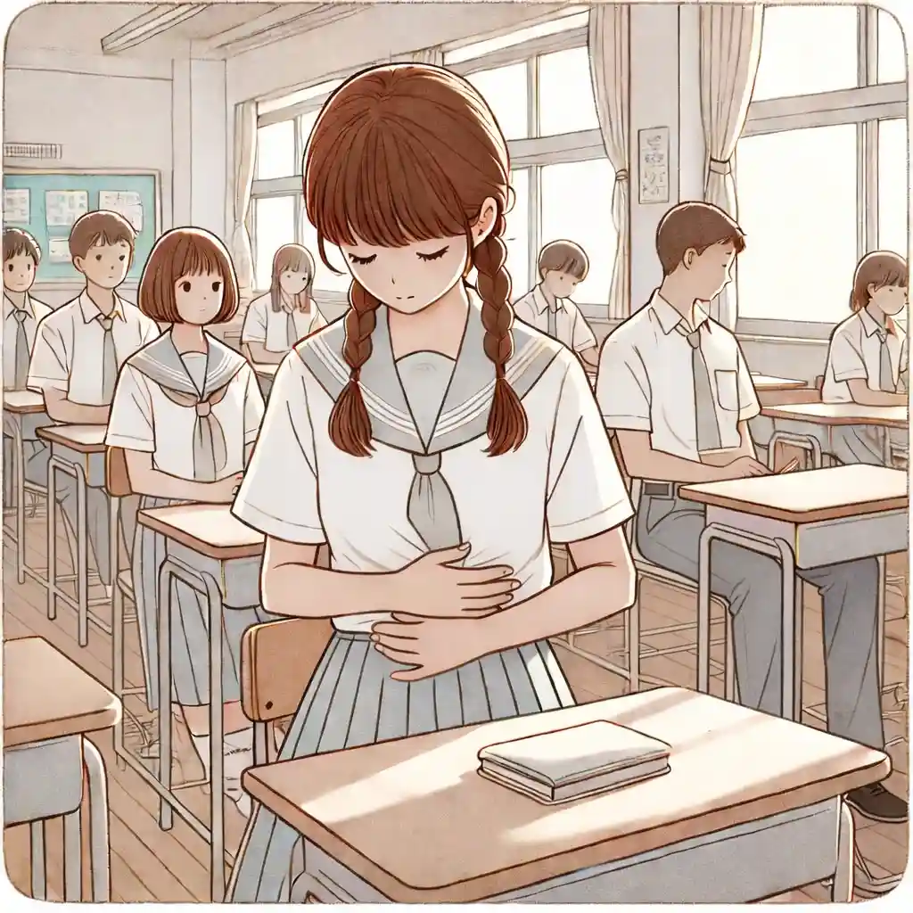 お腹のなる音が違うかもと感じてる女子