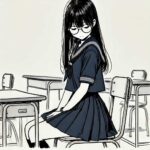 お腹の音がして恥ずかしがる中学生女子