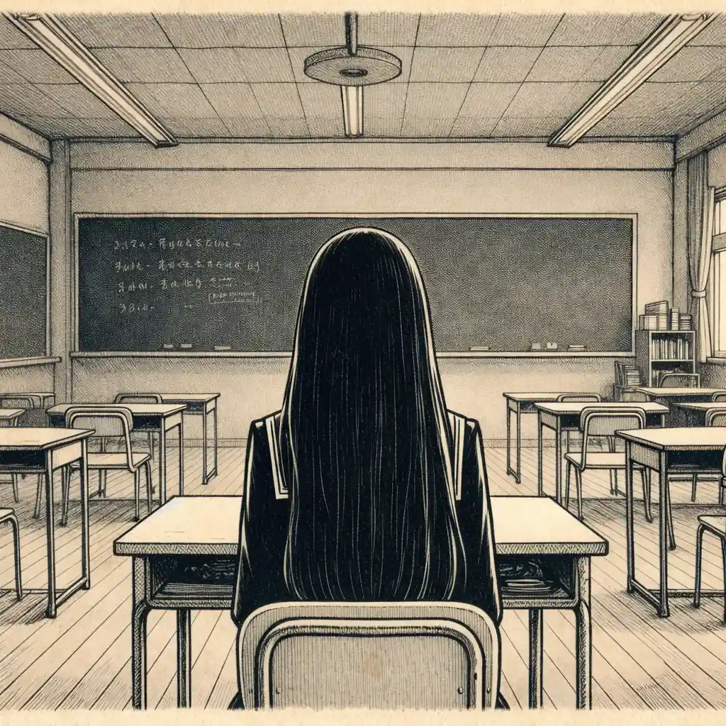 教室のな顔女子