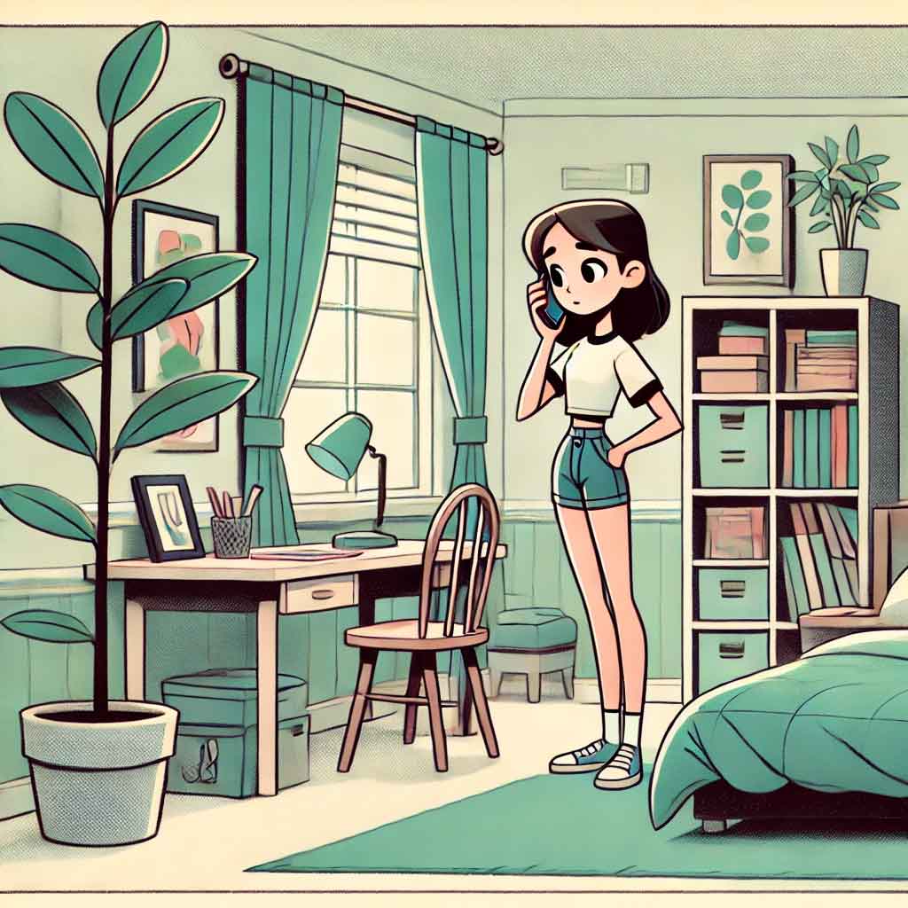 部活休むので連絡する中学生女子