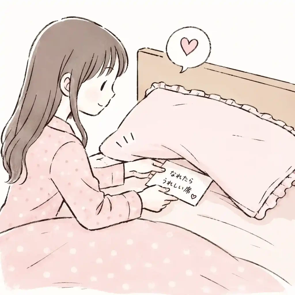 枕の下に望を入れるおまじない