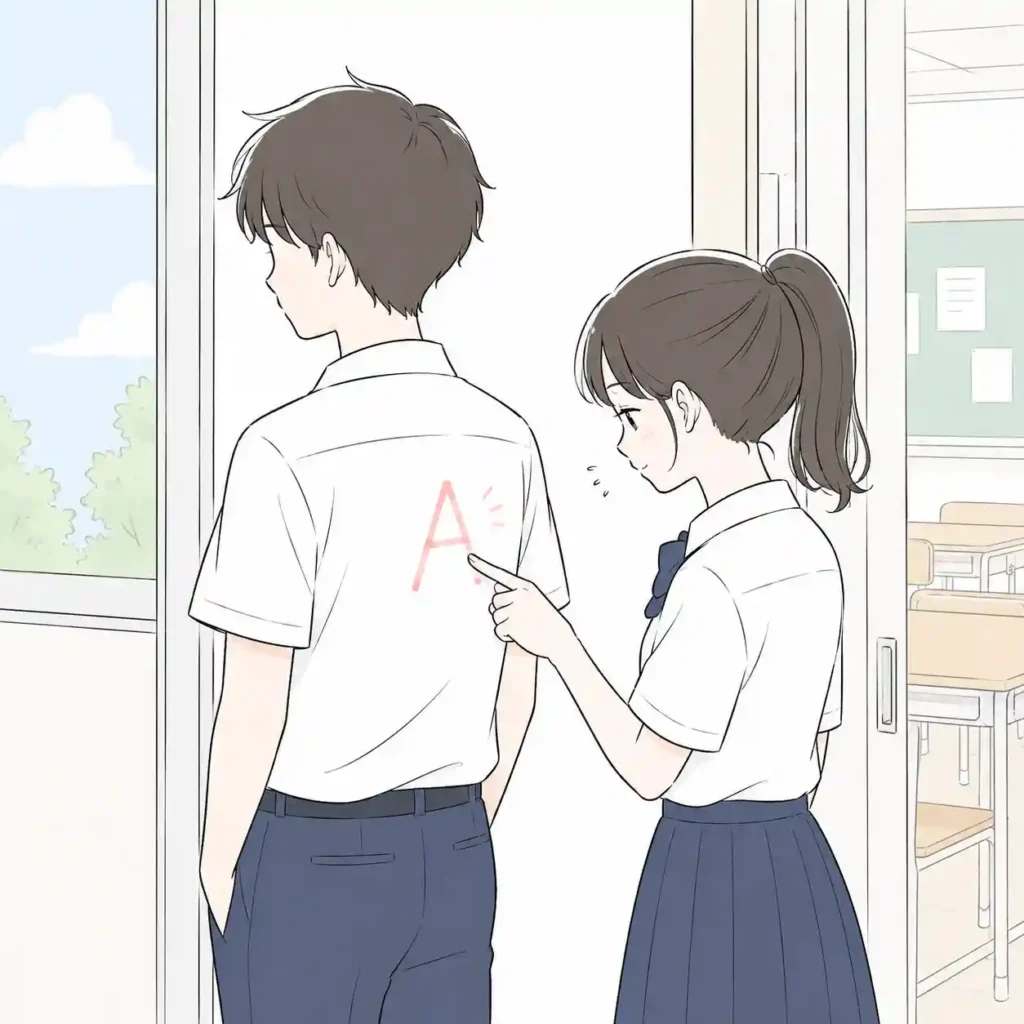 好きな人の背中にAと書くおまじない