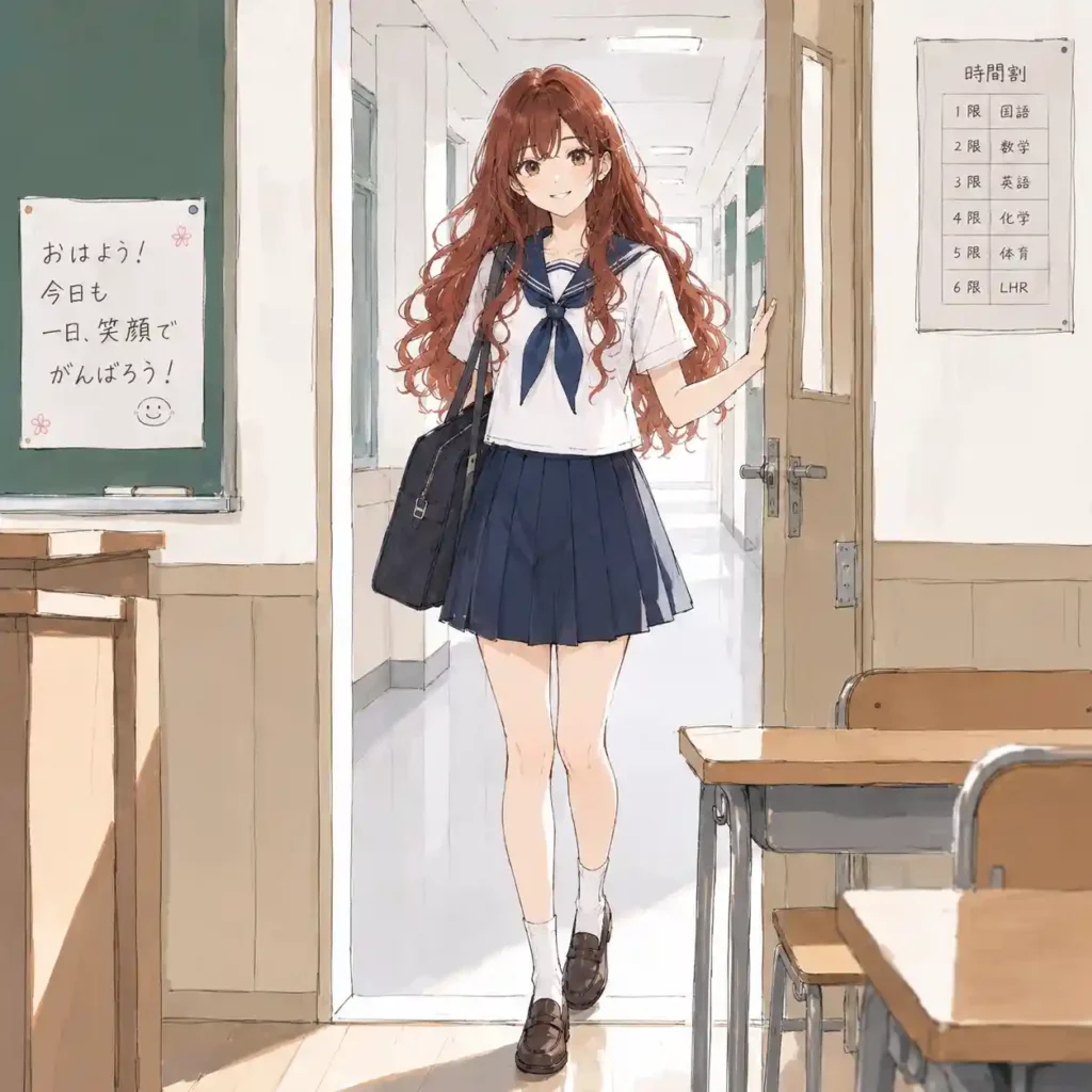席替えの朝の女子