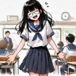 雑談上手の中学生のイラスト