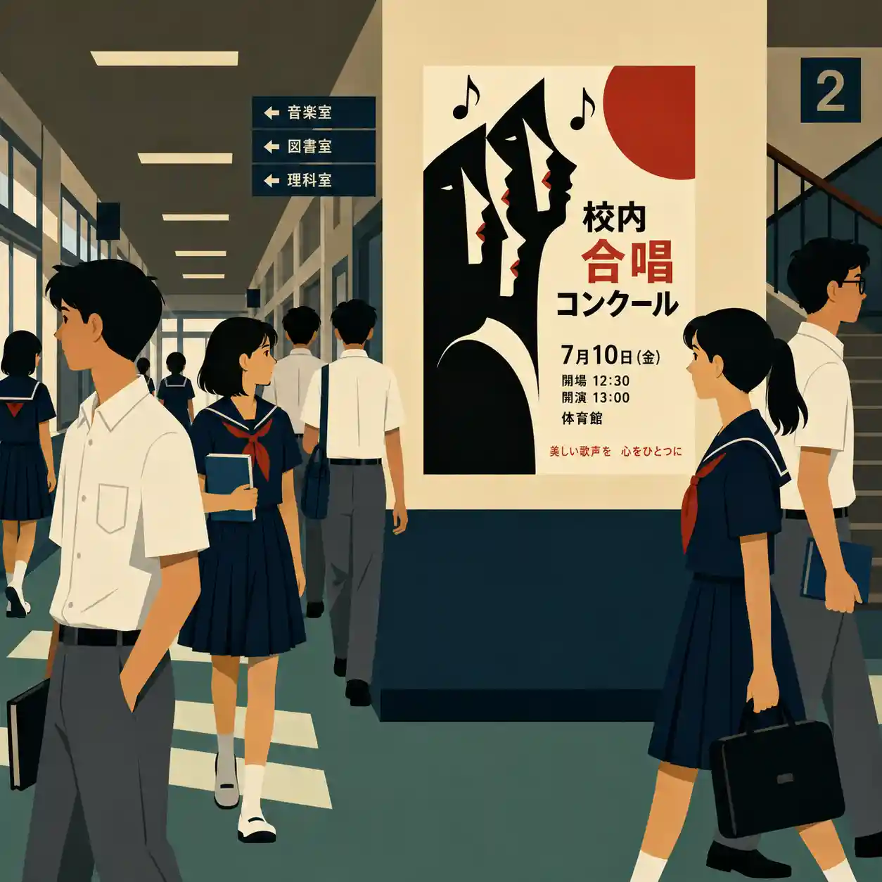 廊下に貼ってあるポスター