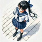 合唱コンの練習を始める中学生女子