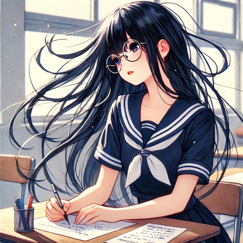サブタイトルを考えている女子