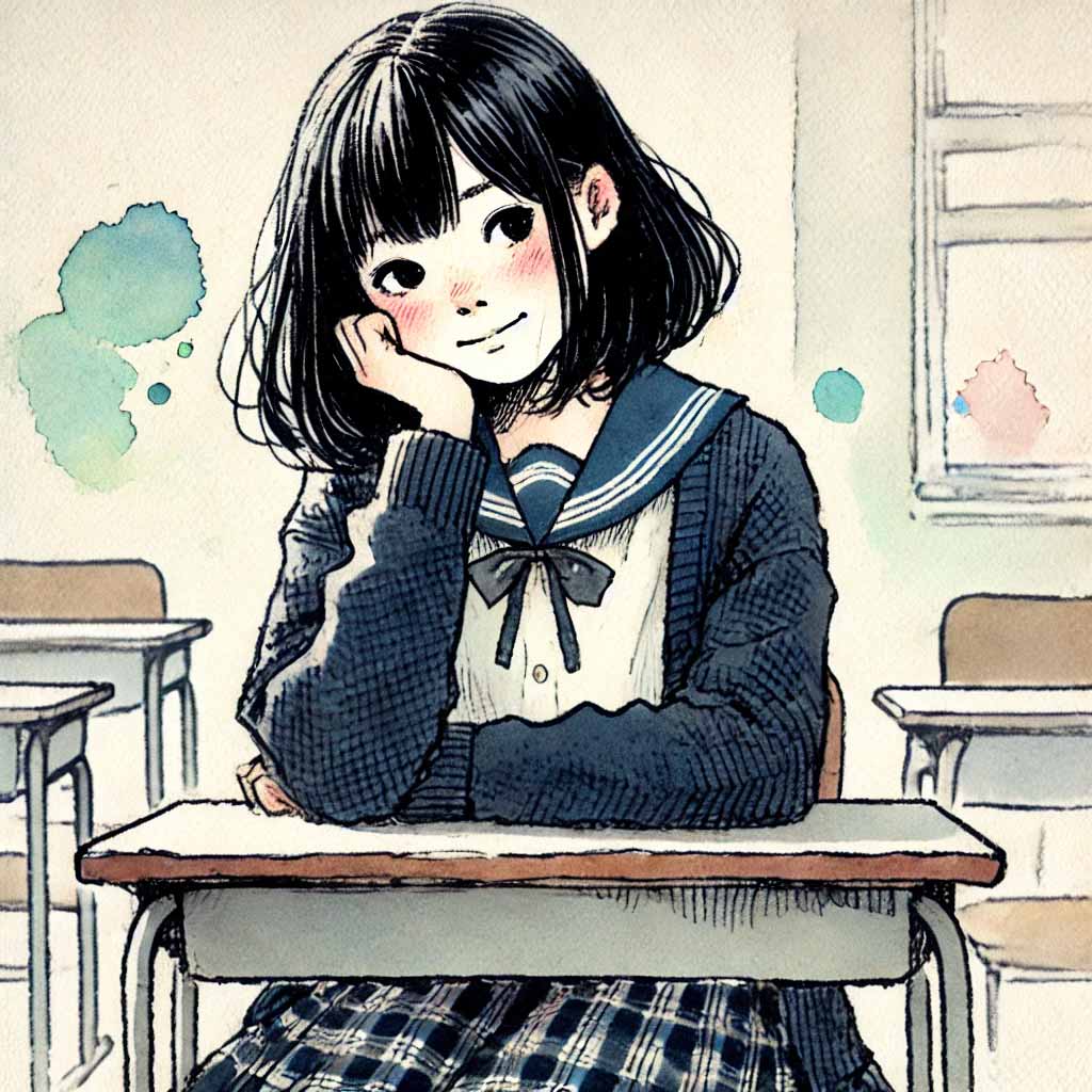 色々な言い方を考えている女子中学生