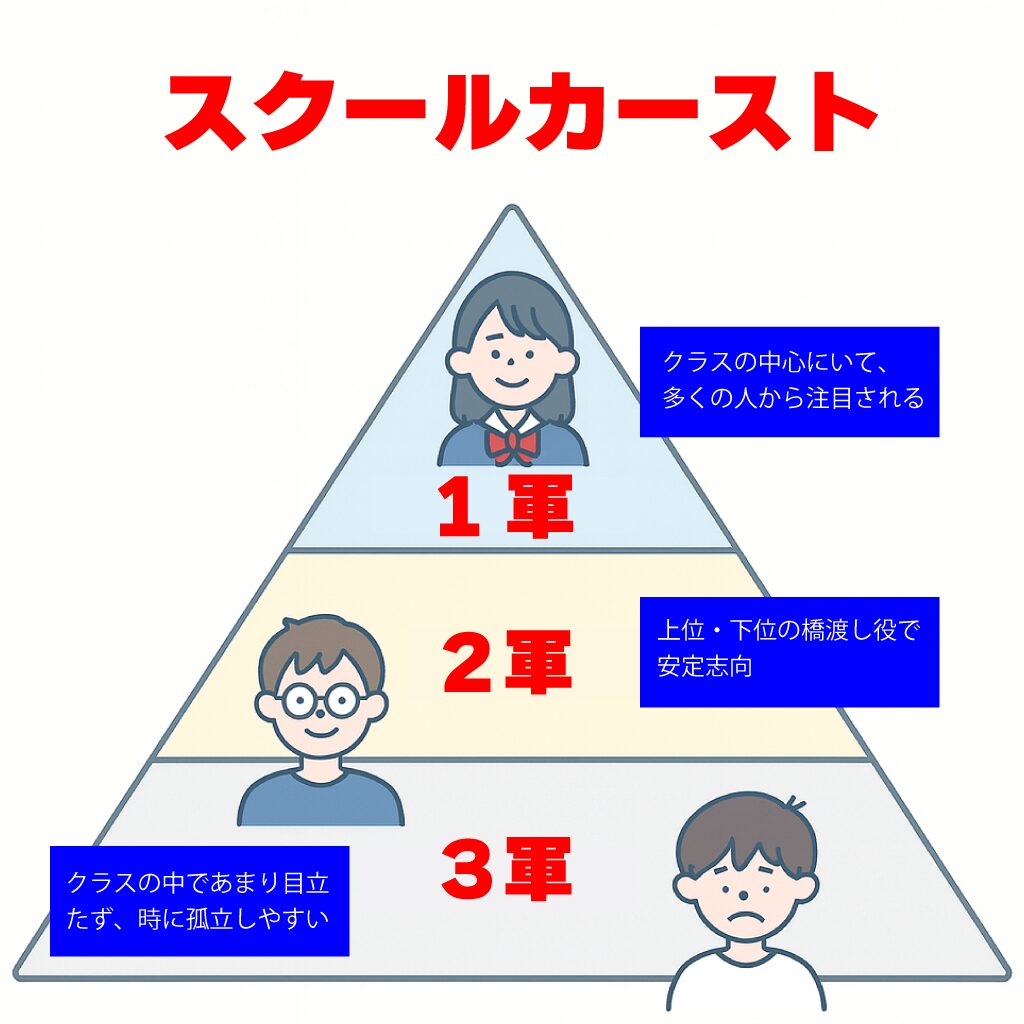 スクールカーストの示すインフォグラフィック