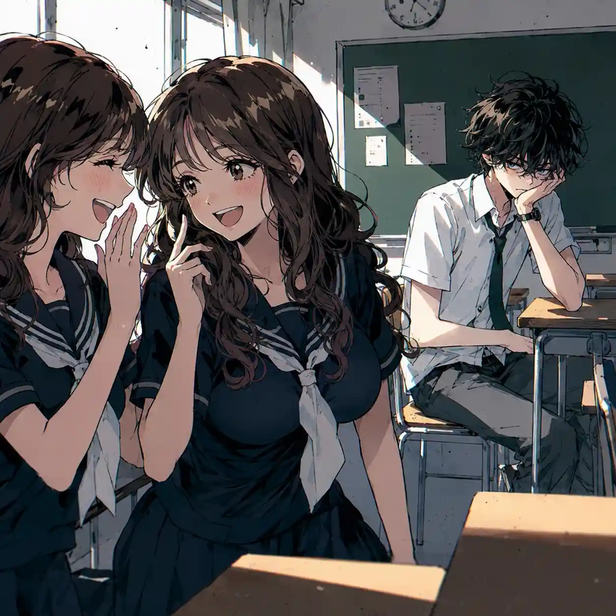 モテない男子 女子を羨望の眼差しで見ている