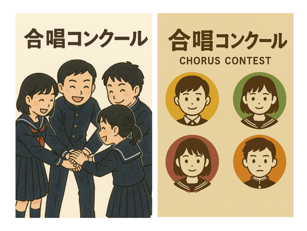 合唱コンの生徒たちをモチーフに