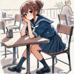 悩んでいる中学生女子