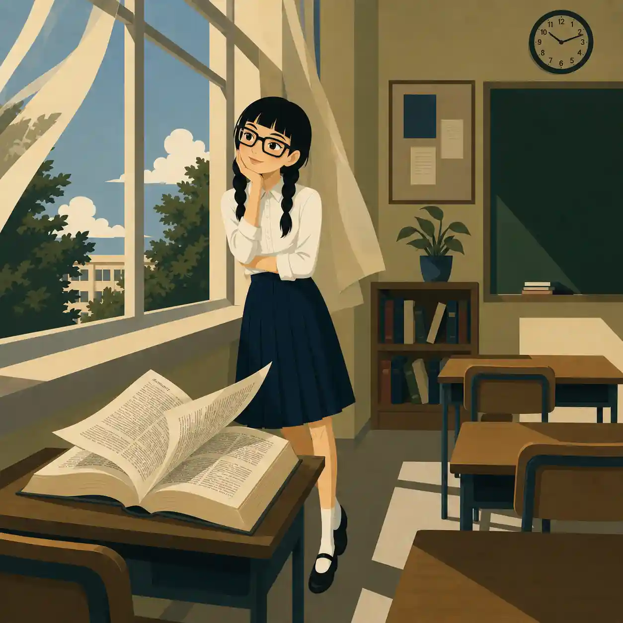 たくさんの言葉に想いを馳せる女子