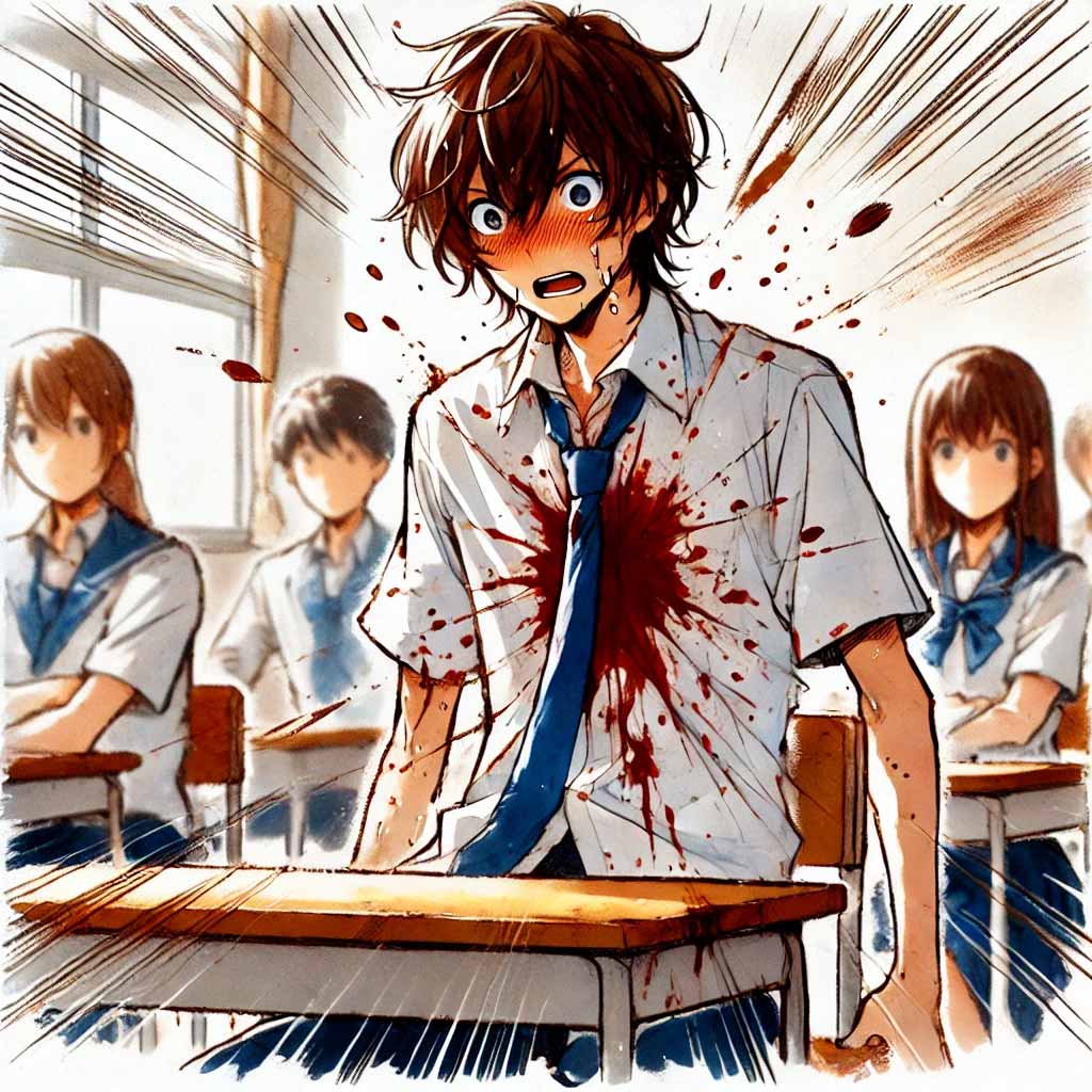 席替えして隣から最悪って言われてきずついている中学生男子
