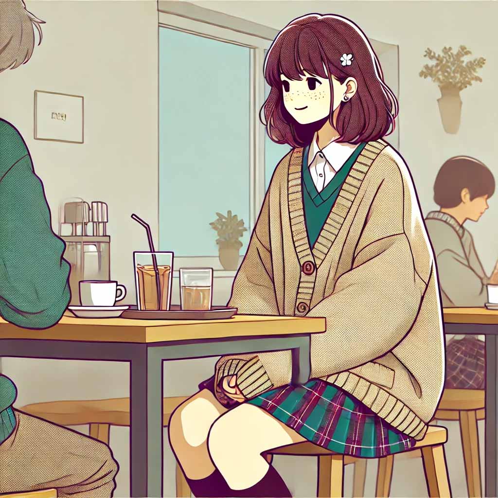 友達とカフェ
