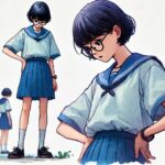 言い返せず下を向く女子中学生