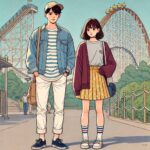遊園地でデート