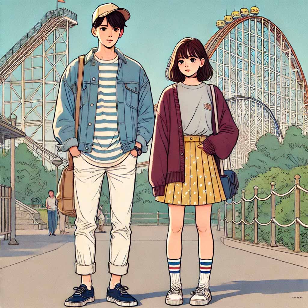 遊園地でデート