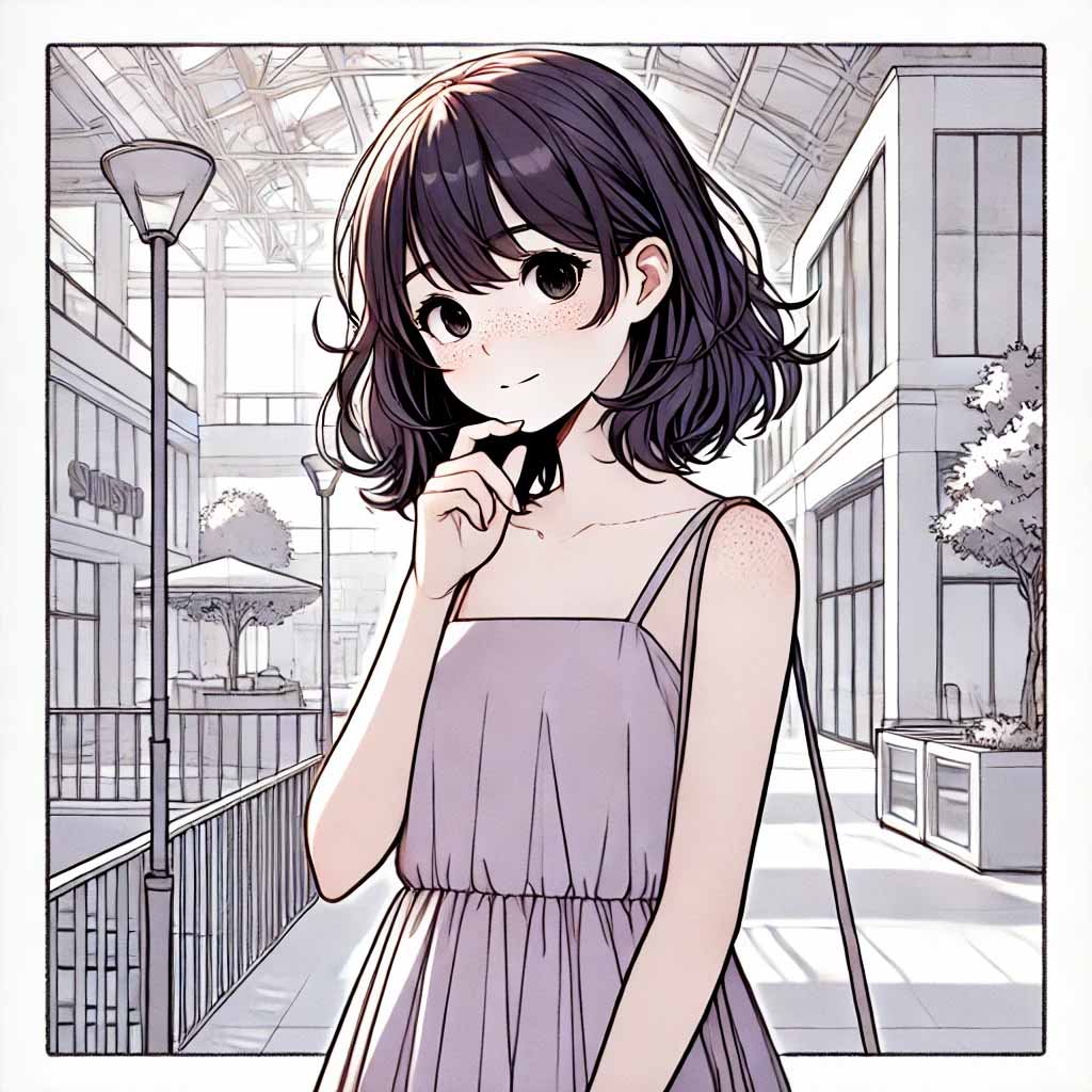 色々考えている中学生女子