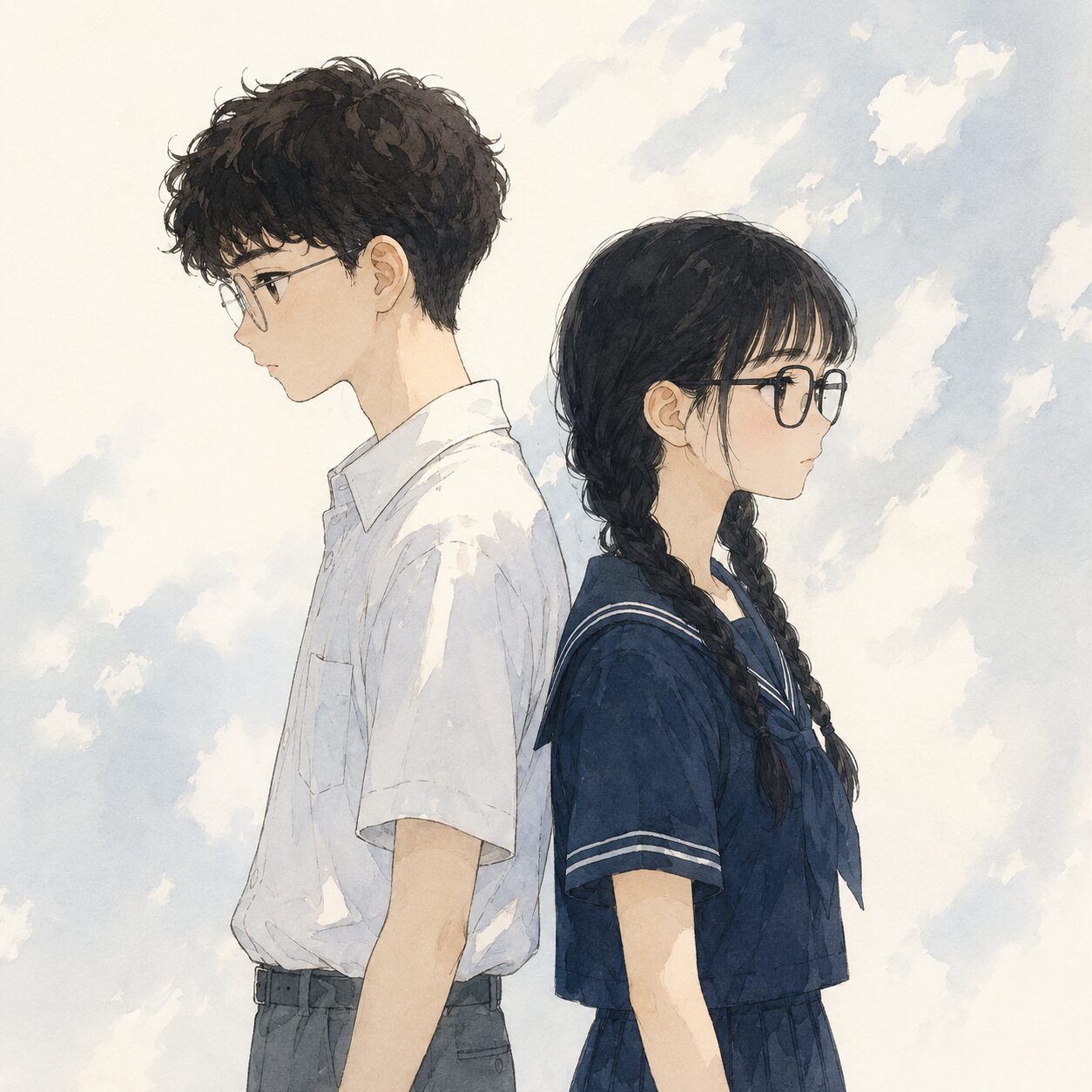 二人で悩んでいる