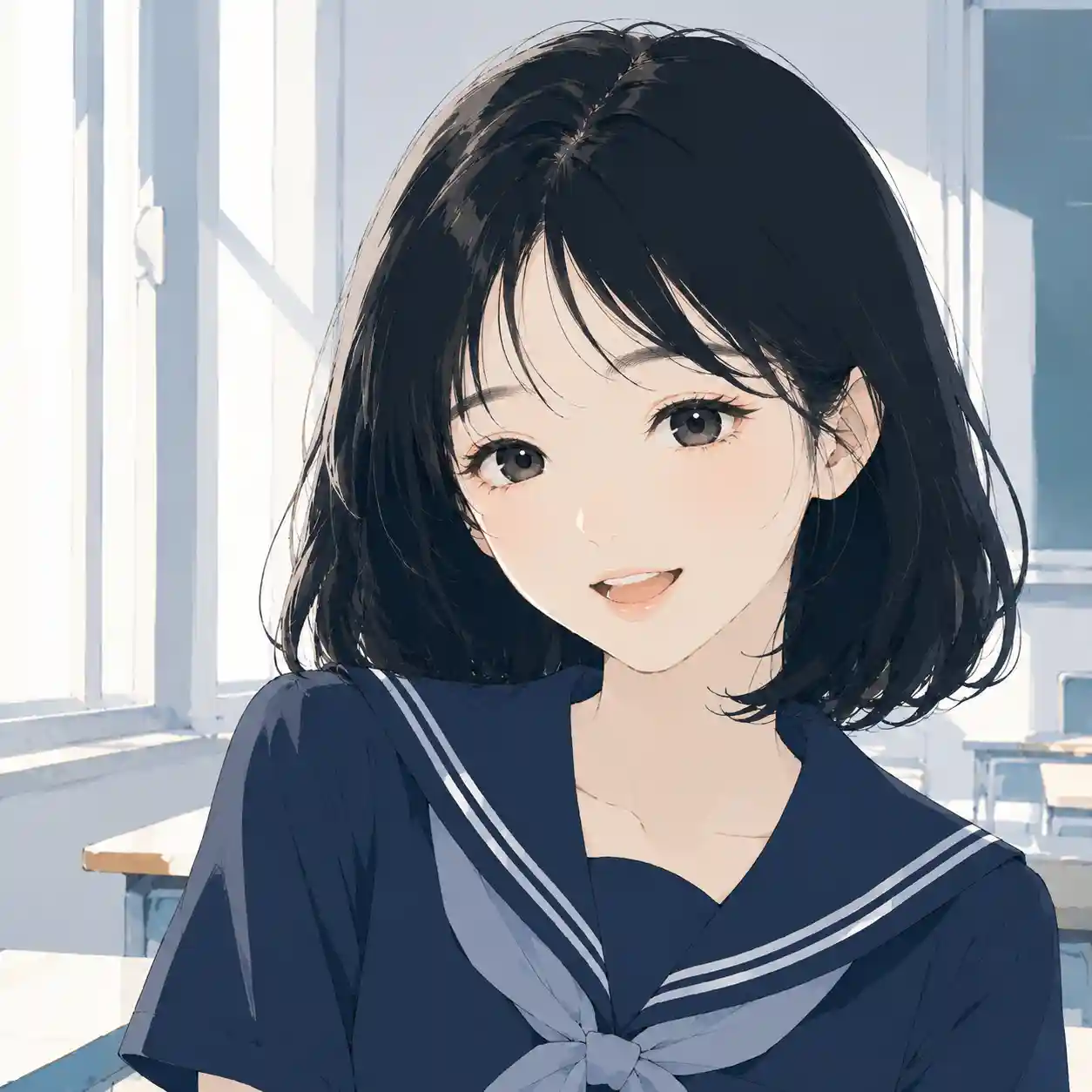 ありがとうと伝える女子