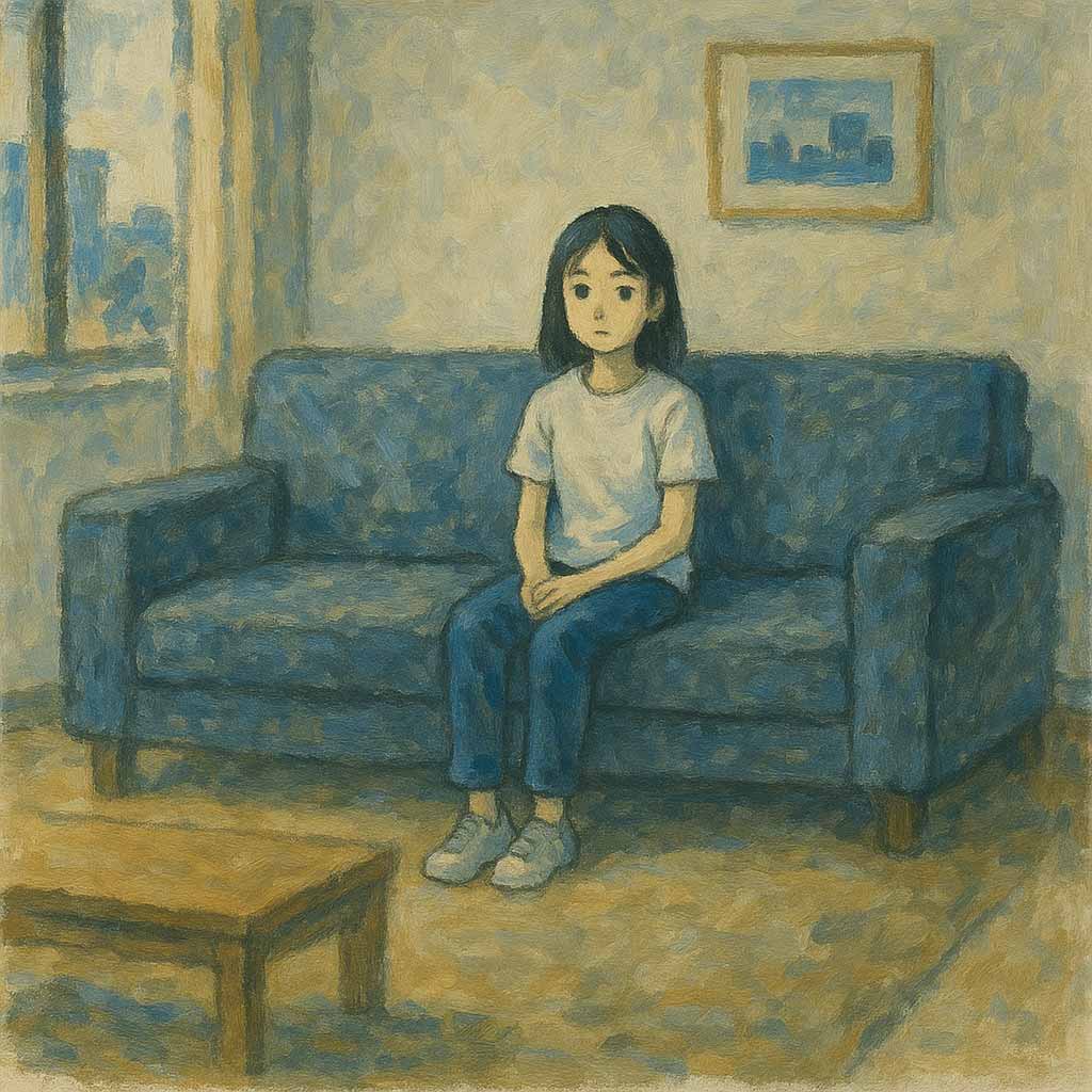 親に相談しようとしている中学生女子
