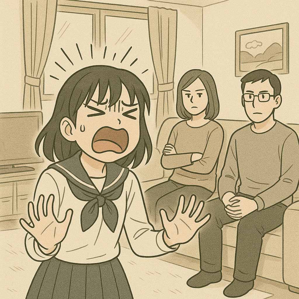 親の反応が悪くてパニック