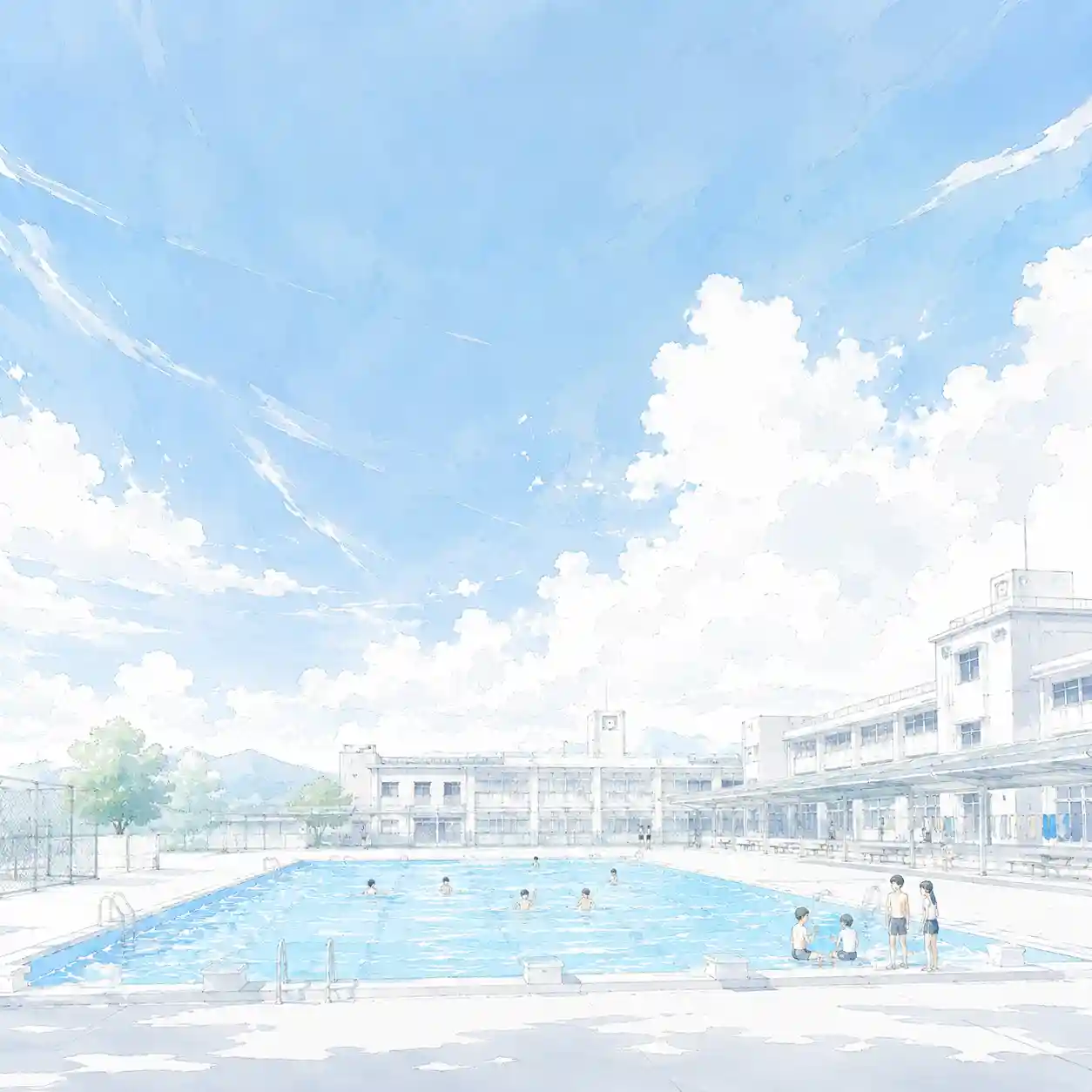 学校のプール