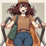 コースターで息ができない中学生女子