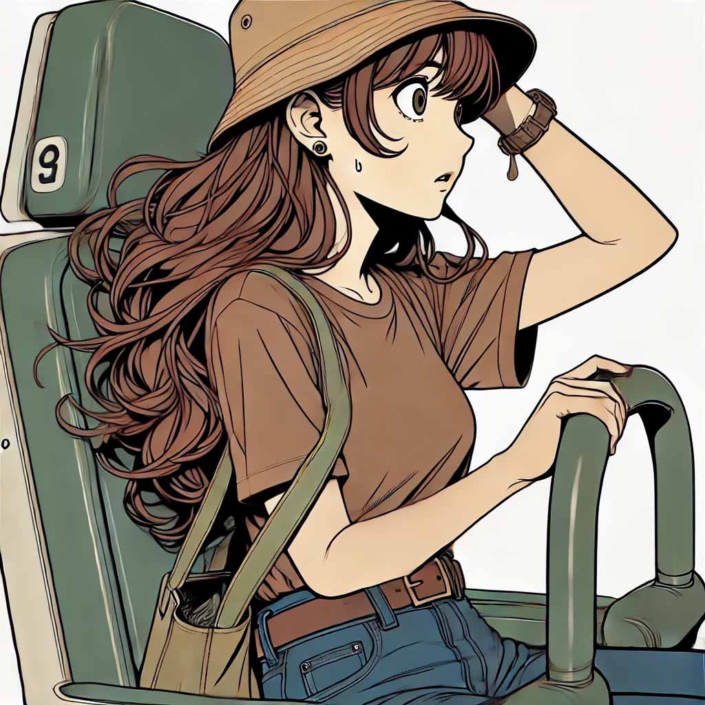緊張している中学生女子