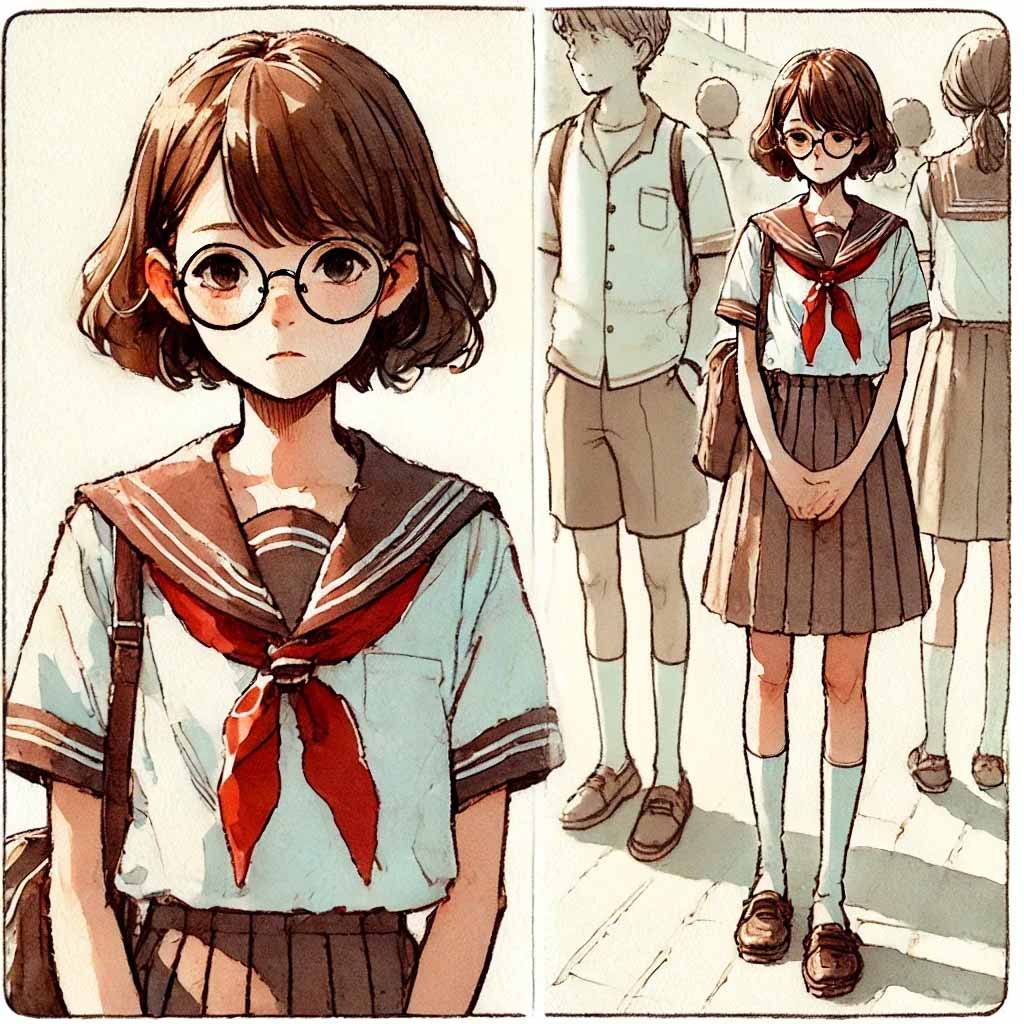 スキピと離れて寂しい中学生女子