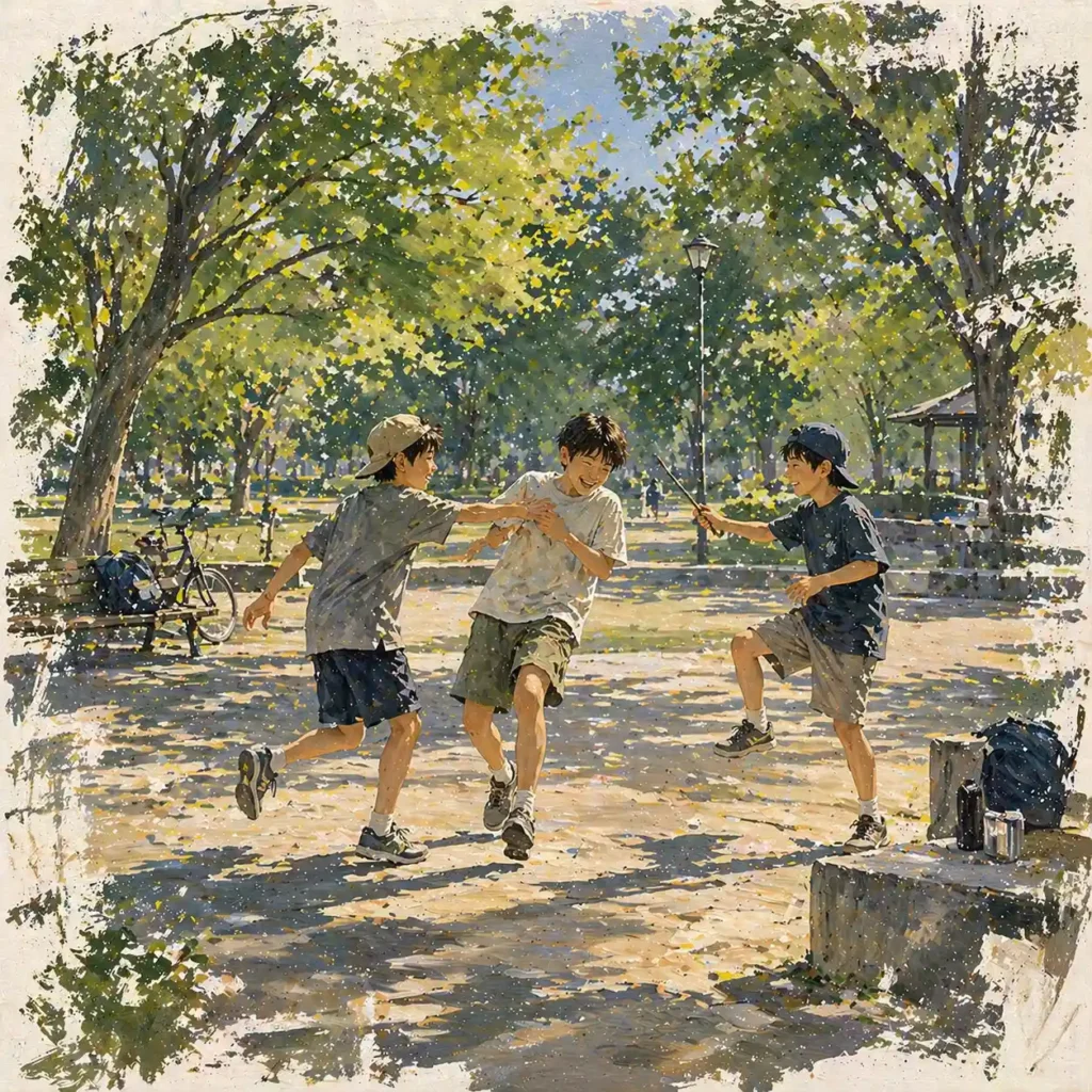遊んでいる子供達