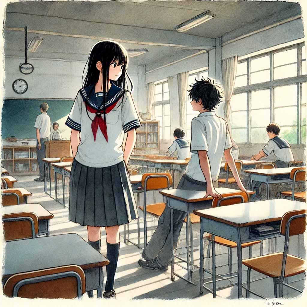 話しかける勇気がない中学生女子