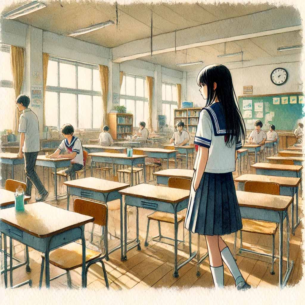 声をかける回数が減った中学生女子