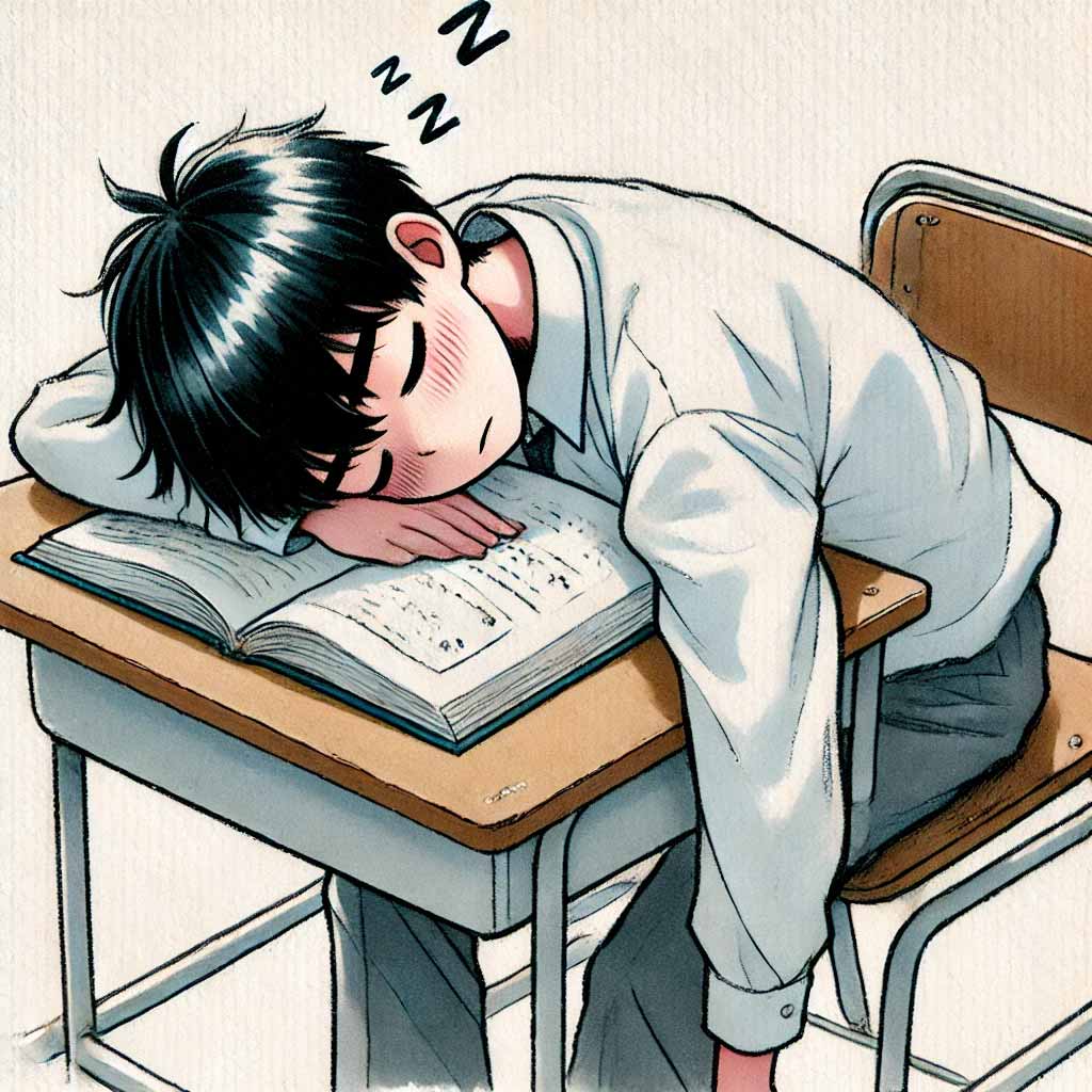 授業中寝ている生徒