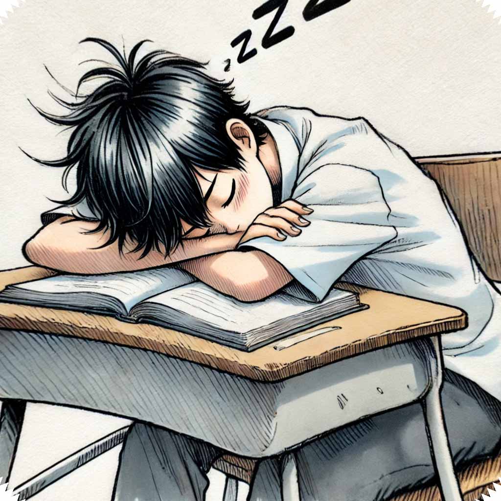 授業中寝ている生徒
