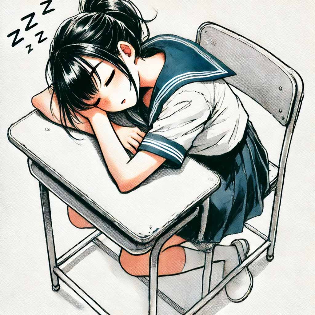 授業中寝ている生徒