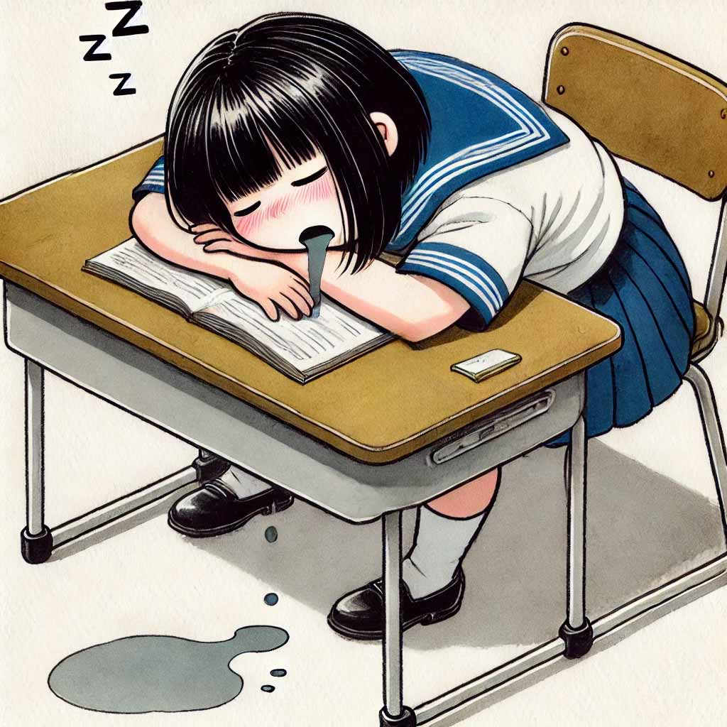 授業中寝ている生徒