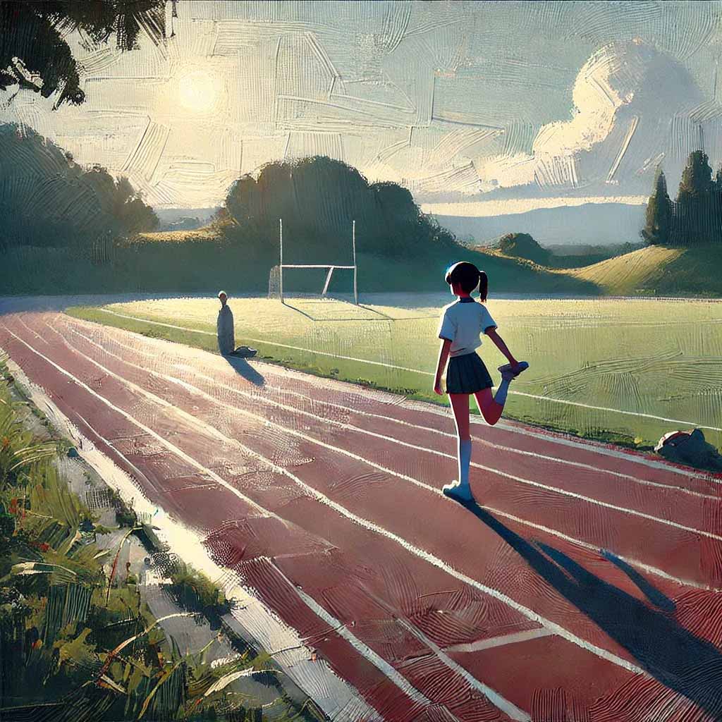 練習に来ている女子選手