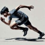 ダッシュしている中学生男子