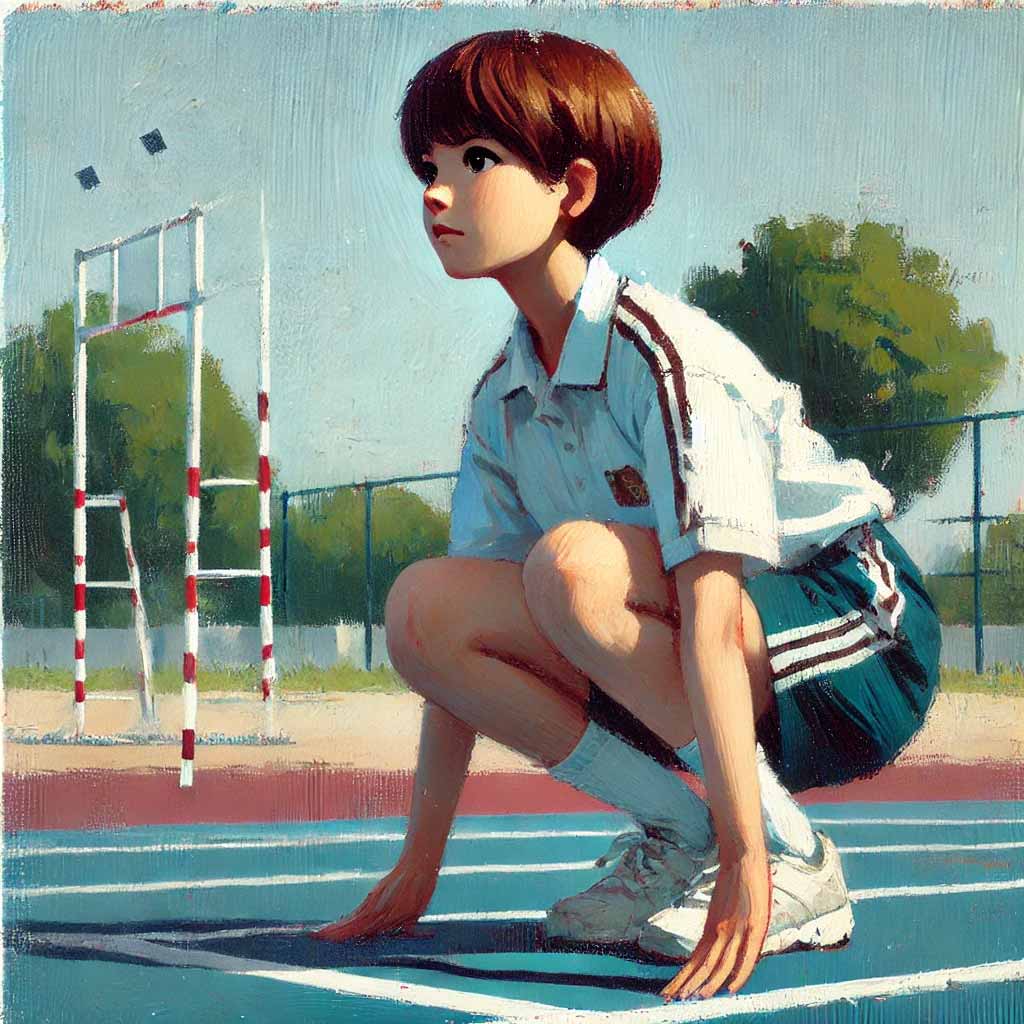 筋トレ中の中学生女子